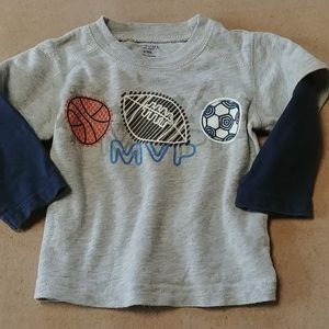 Gray sport theme top